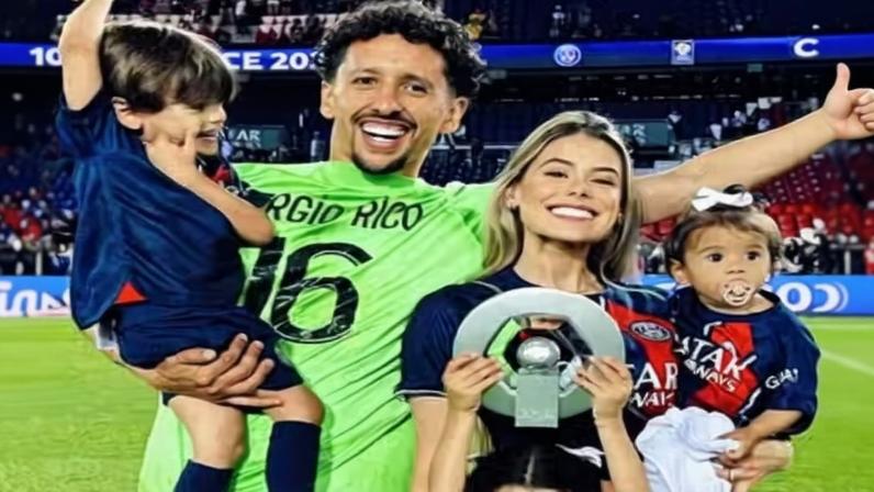 Mulher de Marquinhos, do PSG, relata susto com acidente de filho pequeno: 'Foi tanto sangue'