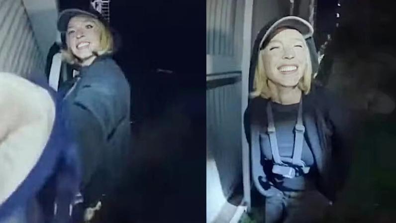 Sydney Sweeney é filmada 'vandalizando' letreiro de Hollywood — Foto: TMZ