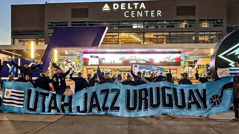 Torcedores sul-americanos acompanham o Utah Jazz na NBA (Foto: Reprodução/ NBA Latam)