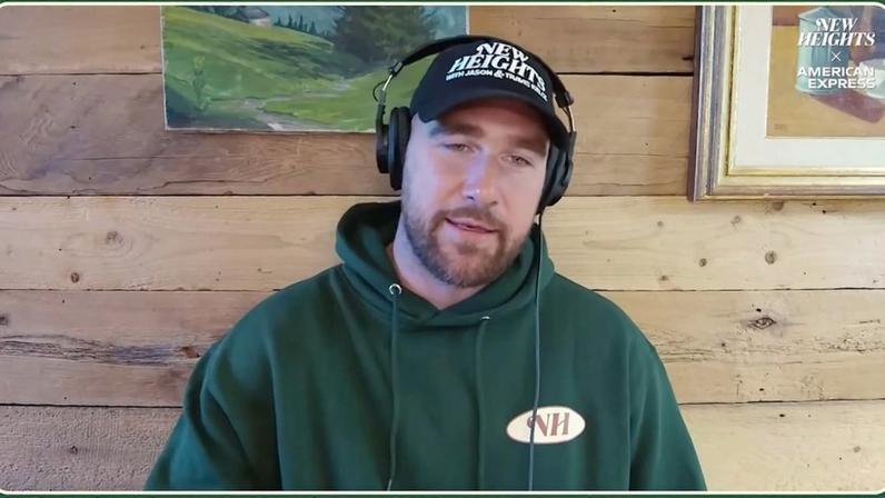 A reference to Taylor Swift’s song “Wood” went right over Travis and Jason Kelce’s heads during Wednesday’s episode of the “New Heights” podcast.