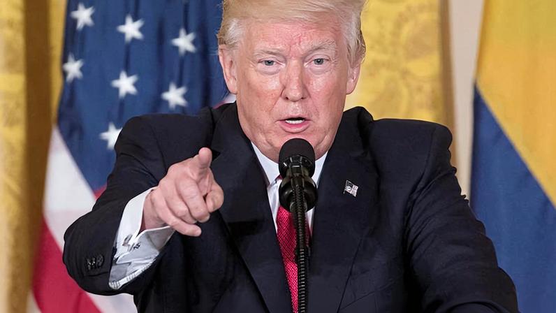 Presidente dos Estados Unidos, Donald Trump, fala sobre a investigação do FBI a respeito da influência da Rússia nas eleições