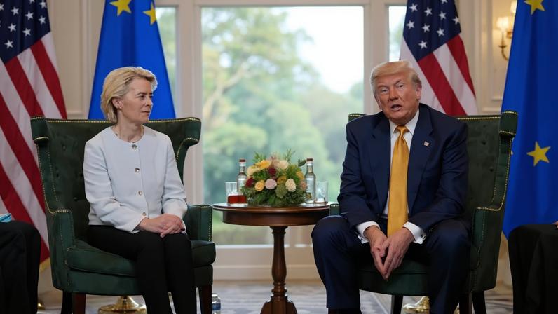 Trump and von der Leyen meet in Scotland