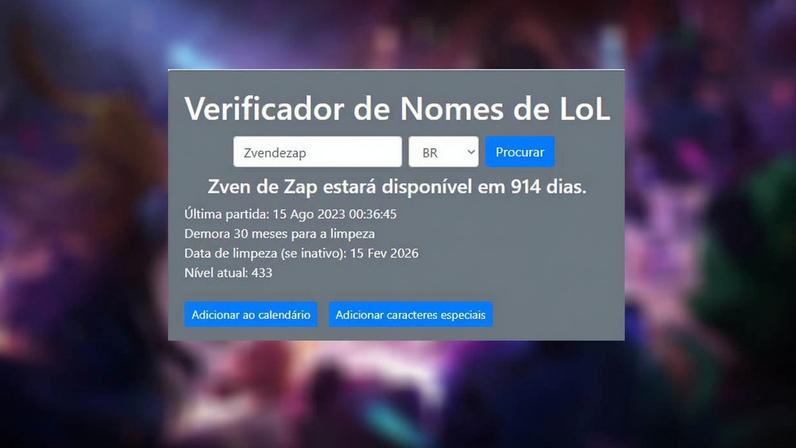 Verificador de nomes no LoL: como ver nicks disponíveis no jogo