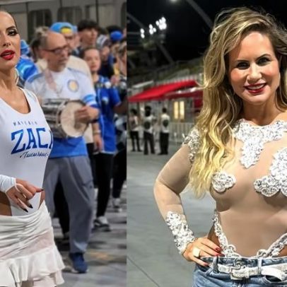 Carla Prata faz ensaio em Tucuruvi, SP, vestindo body e saia curta sob frio