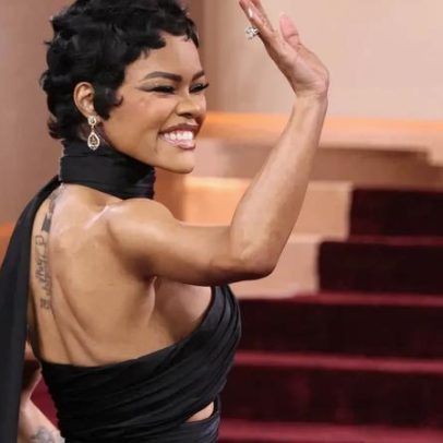 Teyana Taylor brilha com look brilhante na red carpet do Golden Globes 2026