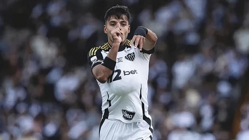 Gabriel Menino comemora gol sobre o Vasco, que foi o mais rápido do Brasileirão