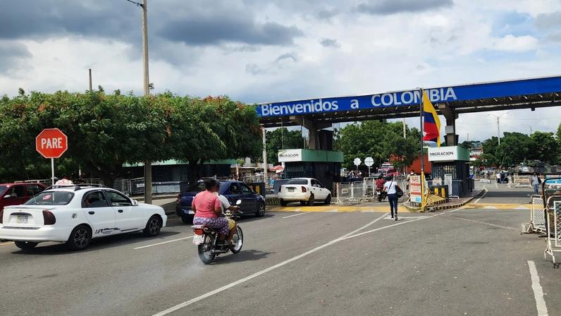 The Simón Bolívar International Bridge on the Colombia-Venezuela border.