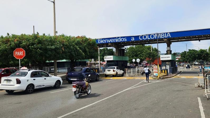 The Simón Bolívar International Bridge on the Colombia-Venezuela border.