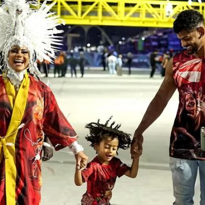 Filho de Viviane Araujo se destaca em ensaio técnico do Salgueiro