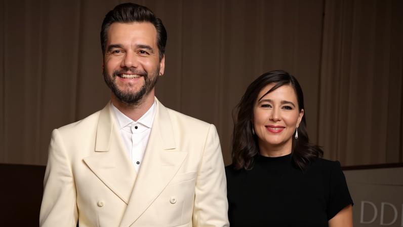 Wagner Moura e a esposa, Sandra Delgado — Foto: Getty Images