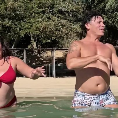 Ex-professora de lambaeróbica Mariana Xavier dança hit do É o Tchan na praia