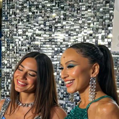Sabrina Sato leciona samba no barracão da Vila Isabel
