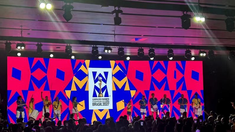 Fifa lança identidade visual da Copa do Mundo Feminina de 2027, que será jogada no Brasil — Foto: Isabela Reis