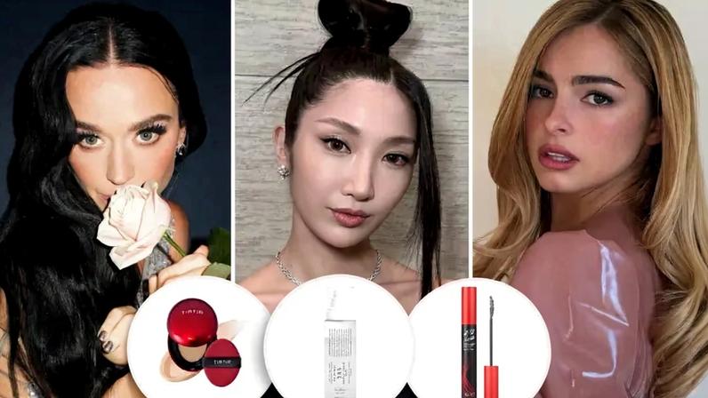 Stars like Katy Perry, Ejae and Addison Rae are wearing the latest in K-beauty.