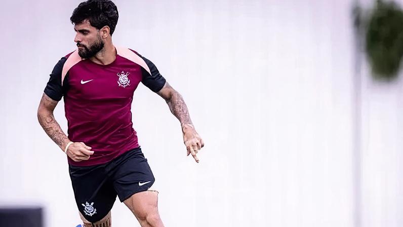 Yuri Alberto em treino do Corinthians