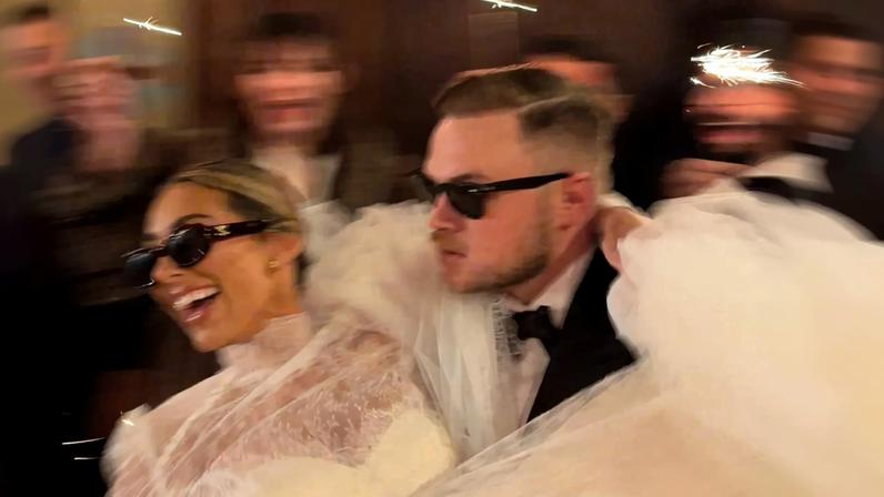 Zach Bryan gave an inside look at his shocking wedding to Samantha Leonard.