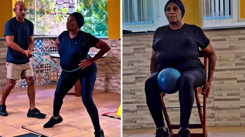 Zezé Motta mostra treino aos 81 anos de idade — Foto: Reprodução/Instagram