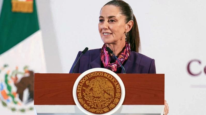 A presidenta do México, Claudia Sheinbaum. Foto: Handout/Mexican Presidency/AFP