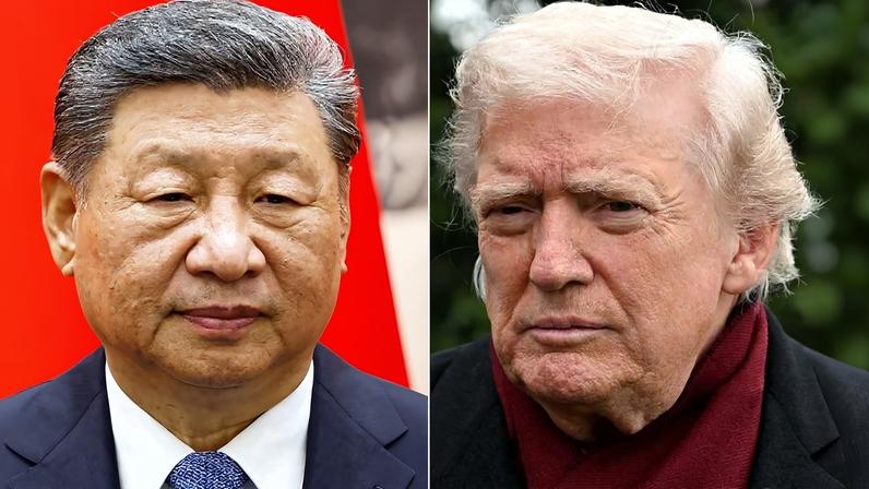 O presidente chinês, Xi Jinping, e o presidente dos EUA, Donald Trump. Fotos: Maxim Shemetov e Alex Wroblewski/AFP