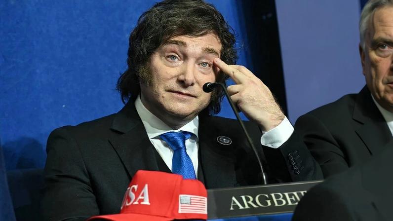 O presidente da argentina Javier Milei. Foto: SAUL LOEB / AFP