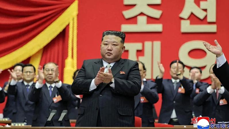 Kim Jong-Un foi eleito secretário-geral do Partido dos Trabalhadores da Coreia do Norte. Foto: STR / KCNA VIA KNS / AFP