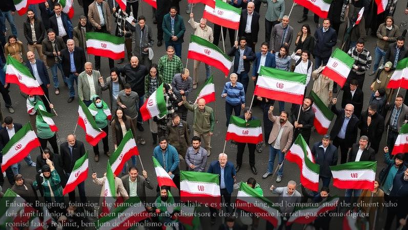 Iranianos se reúnem em Teerã em apoio ao regime após ataques de Israel e Estados Unidos – foto: Atta Kenare/AFP