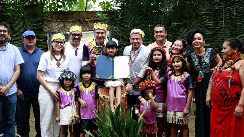 Iniciativa faz parte do Eixo Educação, Ciência e Tecnologia do Novo PAC, que passou a contemplar a construção e ampliação de escolas indígenas em 2026. Foto: Angelo Miguel/MEC