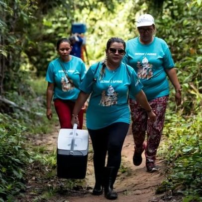 Atendimento a crianças com suspeita de coqueluche no território Yanomami