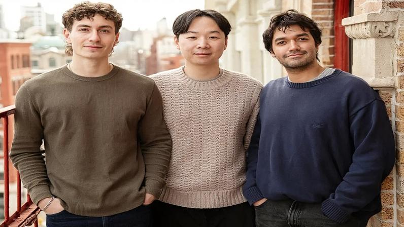 Cofundadores da Noise e recém-formados pela USC (da esquerda para a direita): Luca Cordova Stuart, 22; David Zhou, 26; Gabriel Perez Carafa, 24