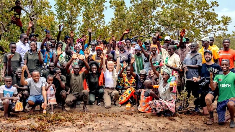 Seatrees and project partner COBEC with local community members in Marereni, Kenya.
