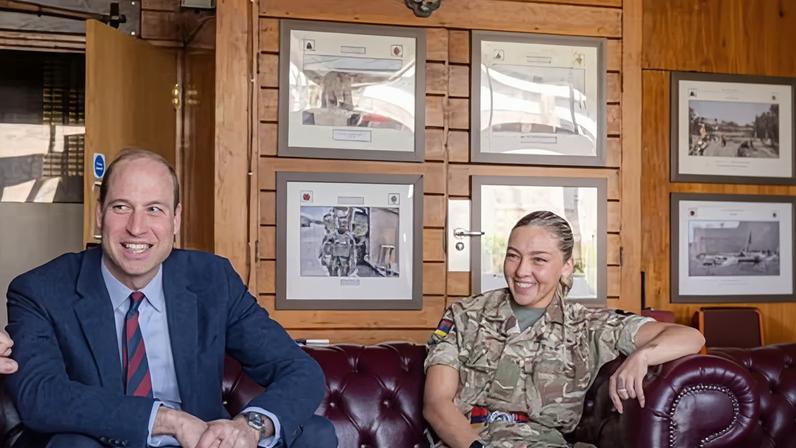 Prince William and Cpl Lucy Wilde. He said: ‘I remember our meeting during her time with the Welsh Guards, where her warmth and compassion were unmistakable.’