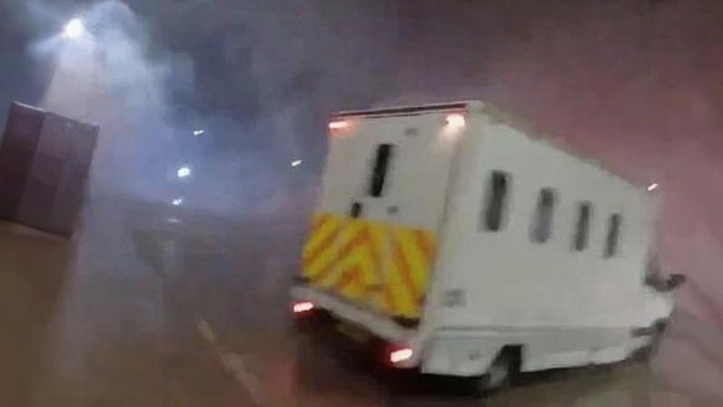 Activists drove a prison van through the gates of defence contractor Elbit Systems.
