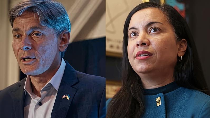 Tom Malinowski and Analilia Mejia.