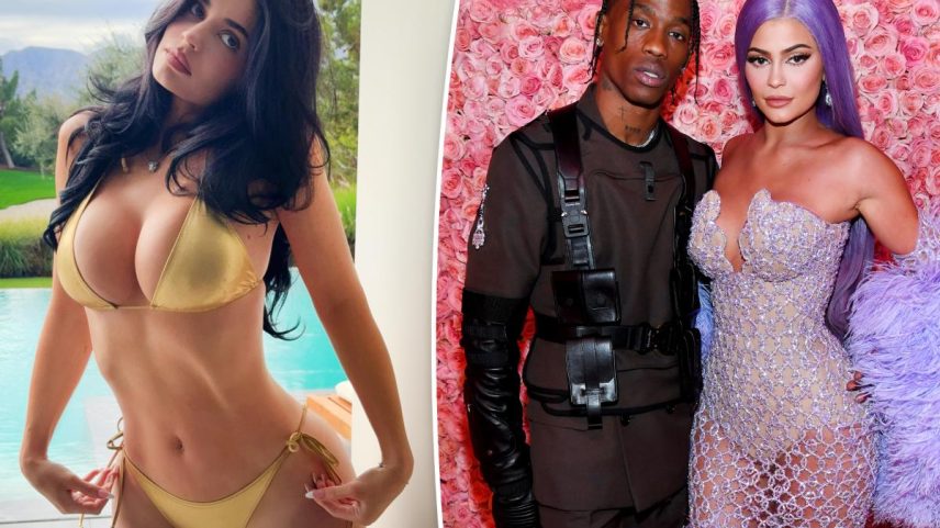 Travis Scott seemingly referenced ex Kylie Jenner’s boob size in a new song.