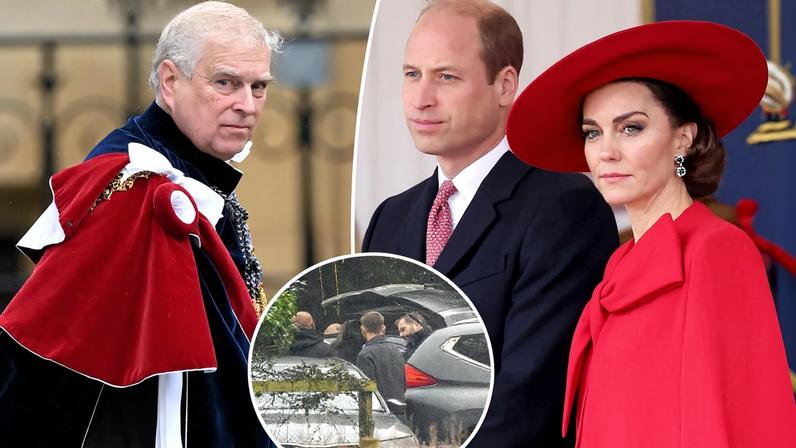 Prince William and Kate Middleton (pictured above with Prince Andrew at Katharine, Duchess of Kent’s funeral in Sept. 2025) support King Charles’ statement on Andrew’s arrest.
