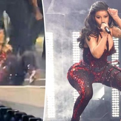 Cardi B sofre nova queda em turnê Little Miss Drama ao cair por porta de cena