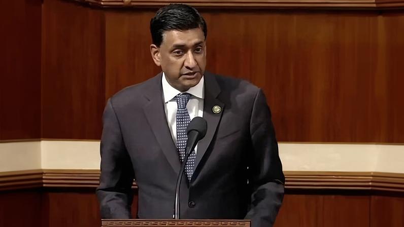 Congressman Ro Khanna, a Democrat representing California’s 17th district, speaking in the House of Representatives on Tuesday.