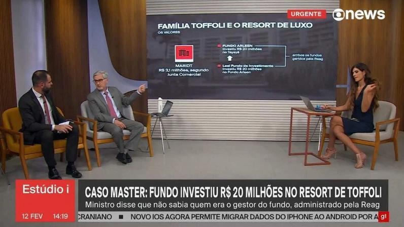 Família Toffoli e o resort de luxo — Foto: Reprodução/GloboNews