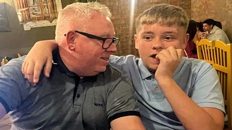 Harvey Willgoose and his father, Mark.