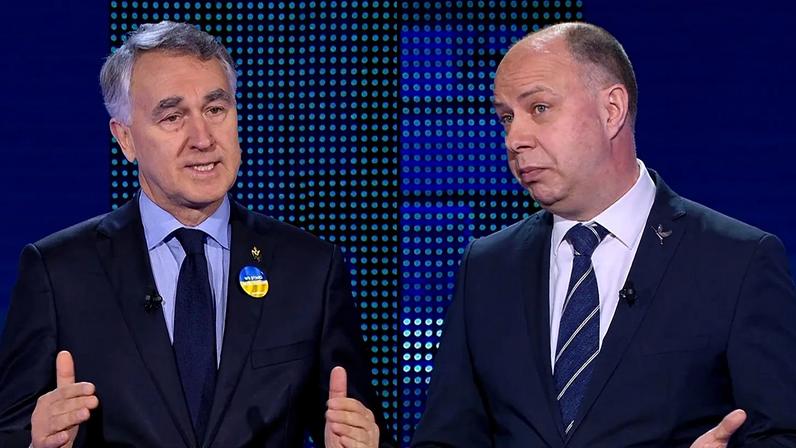 MEPs Petras Auštrevičius (Renew Europe) and Aurelijus Veryga (ECR)