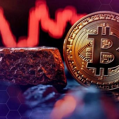Cobre e Bitcoin sobem juntos, indicando relação entre metal e criptomoeda