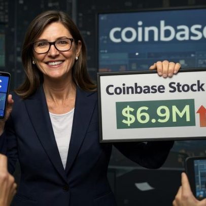 Cathie Wood compra US$6,9 milhões em Coinbase; ARK aposta na recuperação