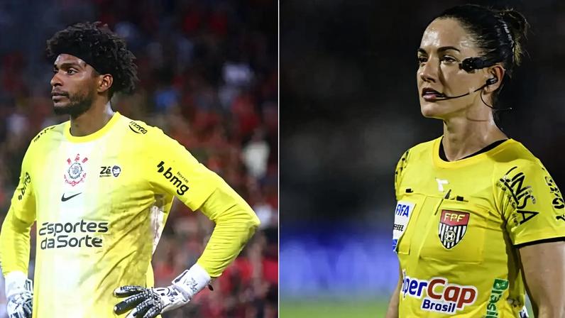 Hugo Souza e Daiane Muniz (Foto: Gabriel Machado/Agif/Gazeta Press - Alexandre Battibugli/Ag.Paulistão/Sua Foto No Jogo)