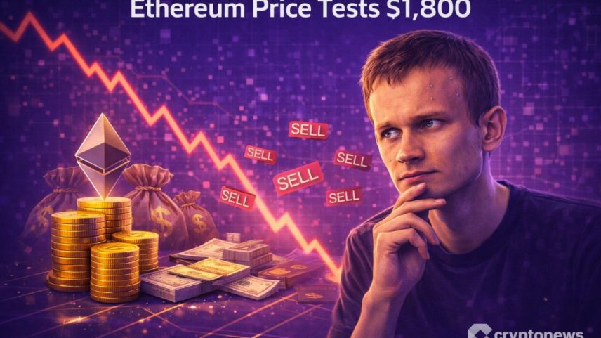 Vitalik Buterin sells $21.7M in ETH as Ethereum price tests $1,825 support, warning of a potential drop toward $1,500.