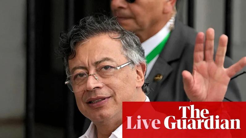 Colombian president Gustavo Petro arrives at the presidential palace in Panama City on 28 January 2026.