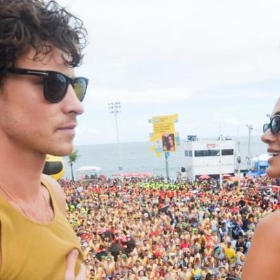 Bruna Marquezine e Shawn Mendes trocam carinhos em trio de Ivete Sangalo no Carnaval 2026