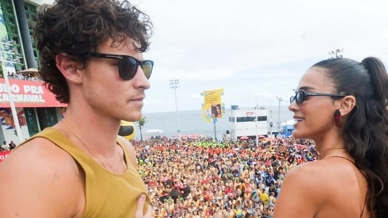 Bruna Marquezine e Shawn Mendes subiram no trio de Ivete Sangalo no Carnaval 2026