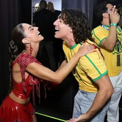 Jorge López celebra reencontro com Giovanna Lancellotti no Carnaval