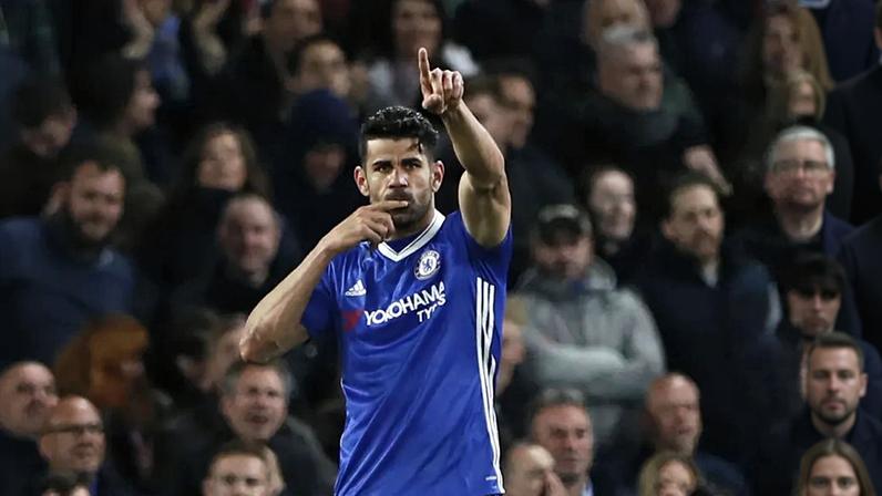 Diego Costa pelo Chelsea — Foto: Reuters
