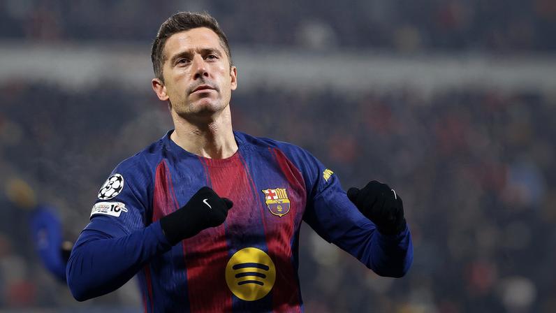 Lewandowski - Slavia Praga x Barcelona - Champions League — Foto: REUTERS/David W Cerny
